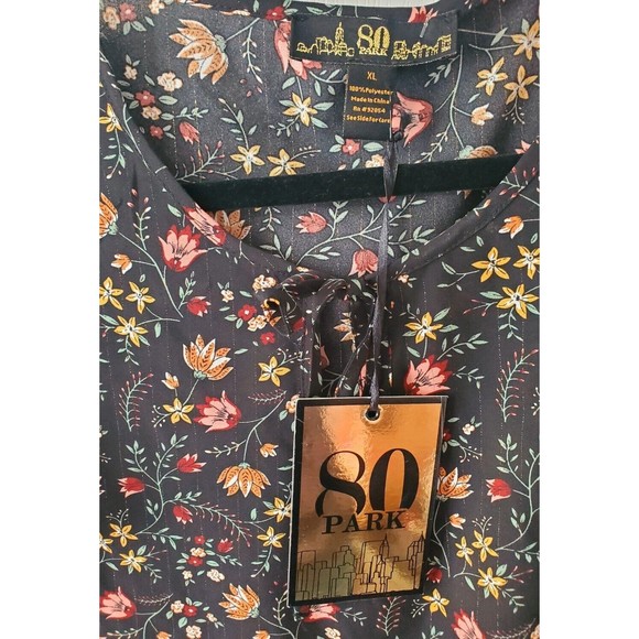 NWT  80 Park Size XL Women's Blouse Color: Sword Lily Lara Tiered Flutter - Picture 4 of 7